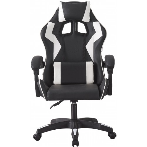 Крісло геймерське Bonro B-0519 черный с белым