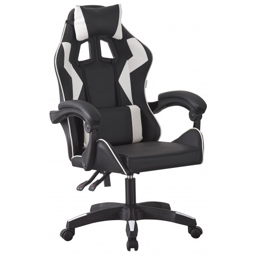 Крісло геймерське Bonro B-0519 черный с белым