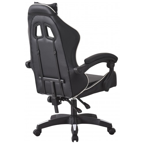 Крісло геймерське Bonro B-0519 черный с белым