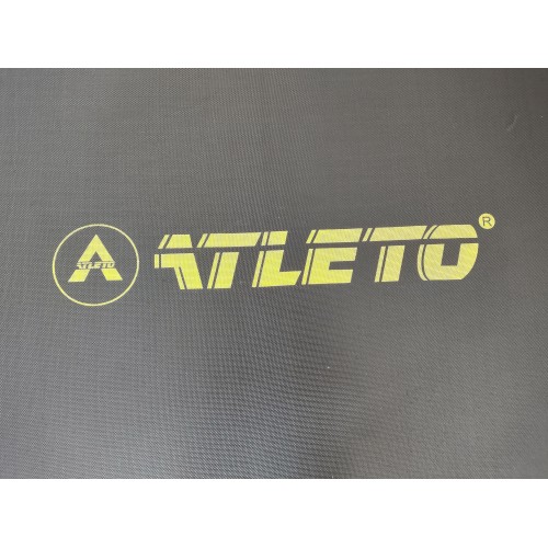 Батут з сіткою та драбинкою 252 см Atleto Black + подарунок м'ячик