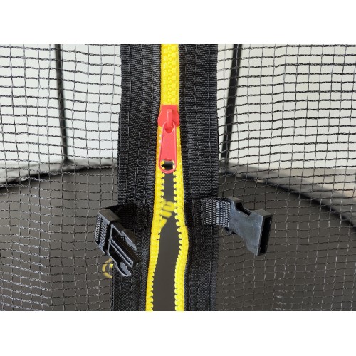 Батут з сіткою та драбинкою 252 см Atleto Black + подарунок м'ячик