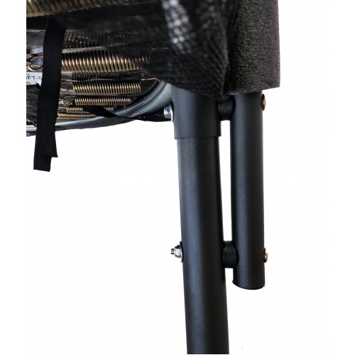 Батут з сіткою та драбинкою 312 см Atleto Black + подарунок м'ячик