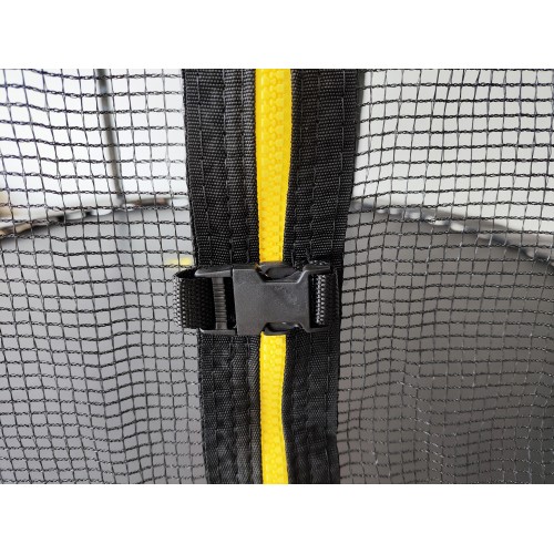 Батут з сіткою та драбинкою 312 см Atleto Black + подарунок м'ячик