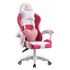 Кресло геймерское Bonro Lady 807 розово-белое