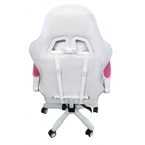 Кресло геймерское Bonro Lady 807 розово-белое