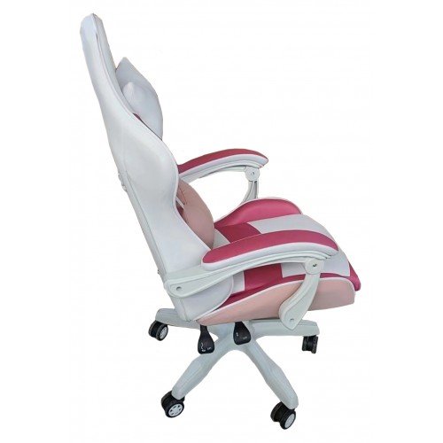 Кресло геймерское Bonro Lady 807 розово-белое