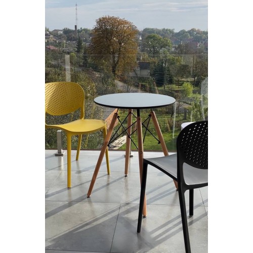 Стол обеденный круглый  Bonro В-957-600 Черный