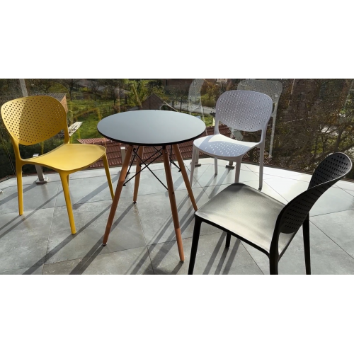 Стол обеденный круглый  Bonro В-957-600 Черный