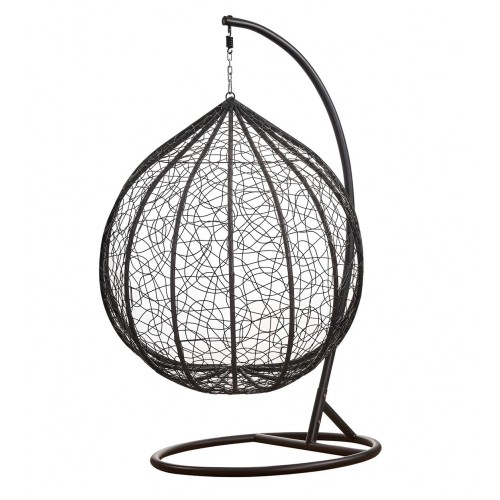 Подвесное кресло-качалка кокон Bonro 329 XL (черно-серое)