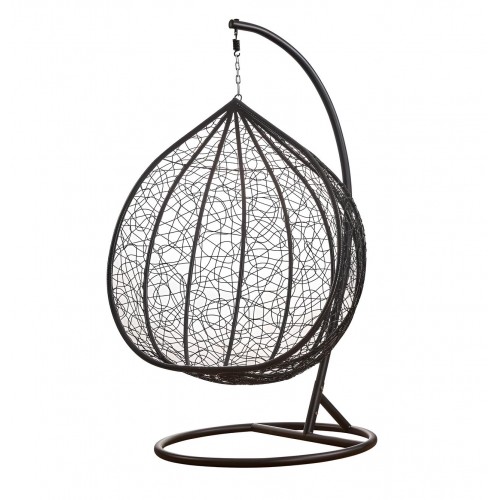 Подвесное кресло-качалка кокон Bonro 329 XL (черно-серое)
