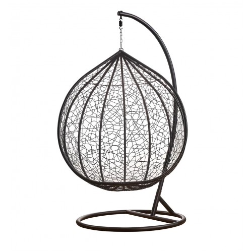 Подвесное кресло-качалка кокон Bonro 329 XL (черно-серое)