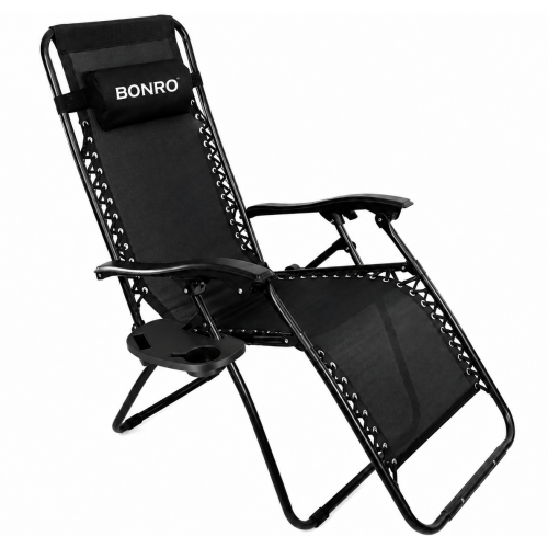 Шезлонг лежак Bonro СПА-167A черный
