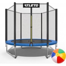 Батут дитячий з сіткою 183 см Atleto + подарунок м'ячик Батут дитячий з сіткою 183 см Atleto + подарунок м'ячик