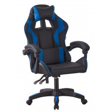 Крісло геймерське Bonro B-0519 черный с синим Крісло геймерське Bonro B-0519 черный с синим