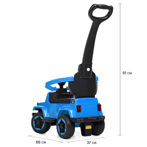 Каталка-толокар Spoko SP-219 2в1 з батьківською ручкою синій