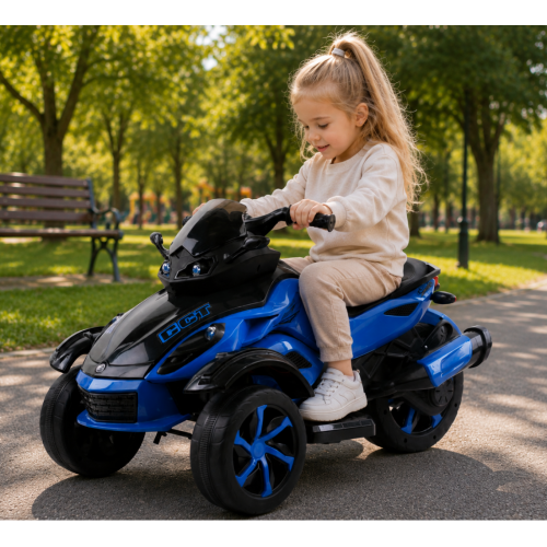 Детский электромотоцикл трицикл Spoko SP-610 синий
