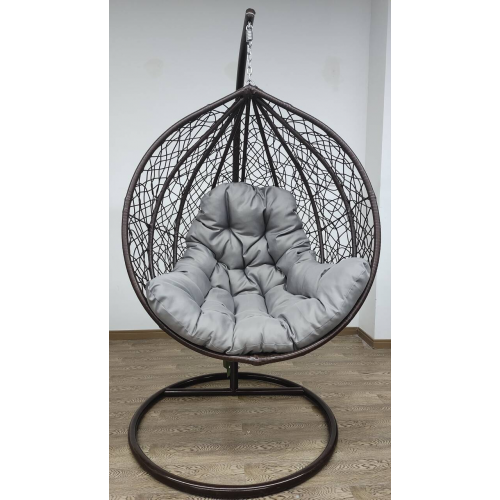 Подвесное кресло-качалка кокон Bonro 329 L (коричнево-серый)