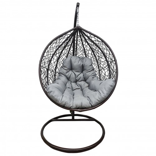 Подвесное кресло-качалка кокон Bonro 329 L (коричнево-серый)