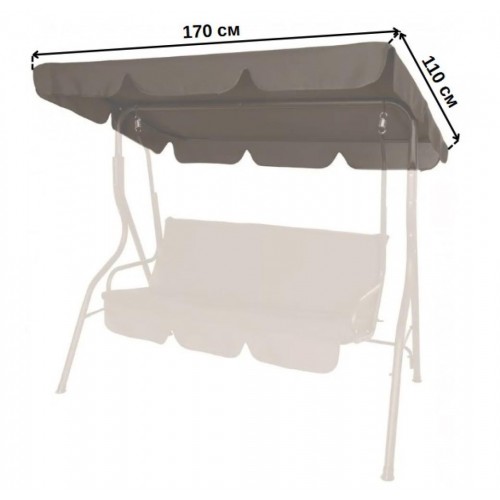 Козырек для садовых качелей Bonro 170x110 см коричневый
