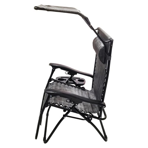 Шезлонги комплект 2шт Bonro SP-167A серый с козырком