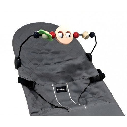 Детский шезлонг Spoko Baby кресло качели серые (SP-108)