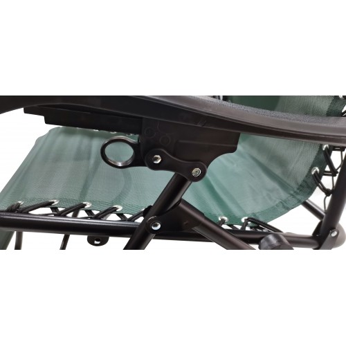 Шезлонг лежак Bonro SP-167A зеленый с козырком