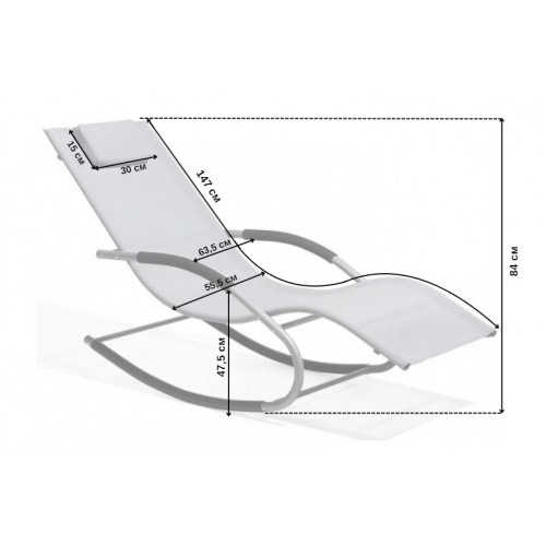 Шезлонг лежак качели Bonro BG-01 серый