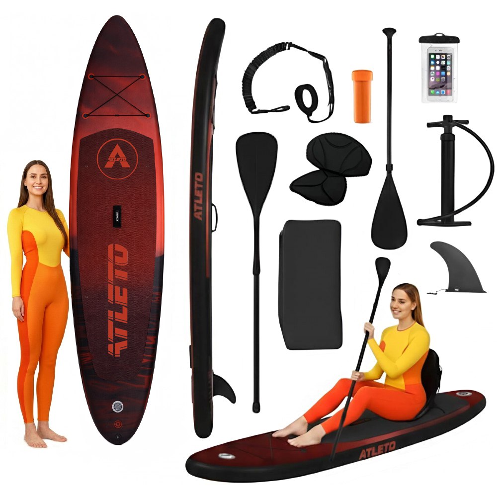 SUP-дошка надувна для плавання Atleto 350 см Лайф + сидіння SUP-дошка надувна для плавання Atleto 350 см Лайф + сидіння