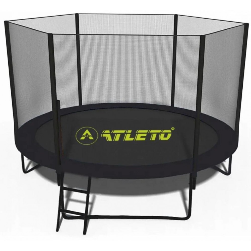 Батут с сеткой и стремянкой 312 cм Atleto Black Батут с сеткой и стремянкой 312 cм Atleto Black