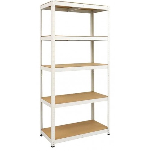 Стеллаж металлический 180x90x40 Siker GoodTool P9040 белый 5 полок