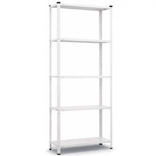 Стеллаж металлический 170х75х30 см Siker P7530 белый 5 полок