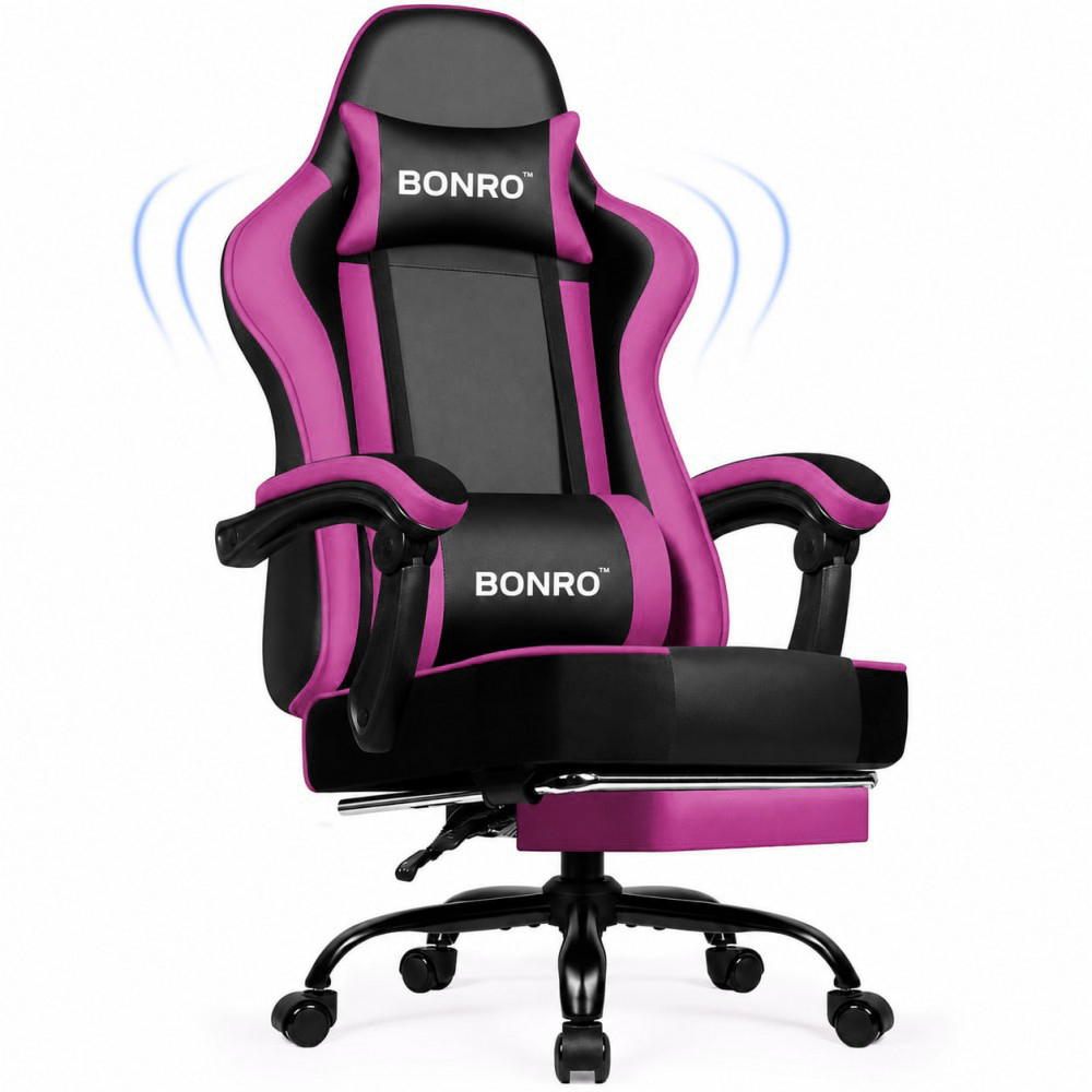 Крісло офісне з підставкою для ніг Bonro B-059 фіолетове Крісло офісне з підставкою для ніг Bonro B-059 фіолетове