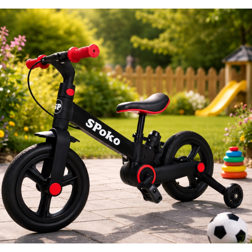 Биговел велосипед трасформер 3в1 Spoko SP-150 черно-красный