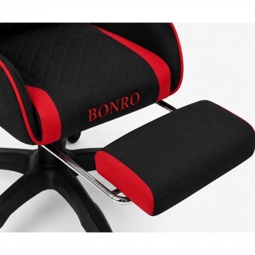 Компьютерное кресло из ткани Bonro Core B-702 с подставкой для ног красное