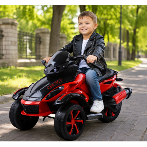 Детский электромотоцикл трицикл Spoko SP-610 красный