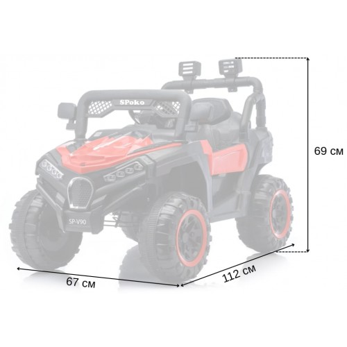 Детский электромобиль багги 4х4 Spoko SP-V90 красный