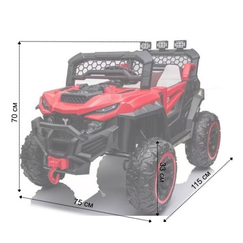 Детский двухместный электромобиль 4*4 Spoko SP-8888 красный