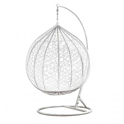 Подвесное кресло-качалка кокон Bonro 329 XL (бело-серое)