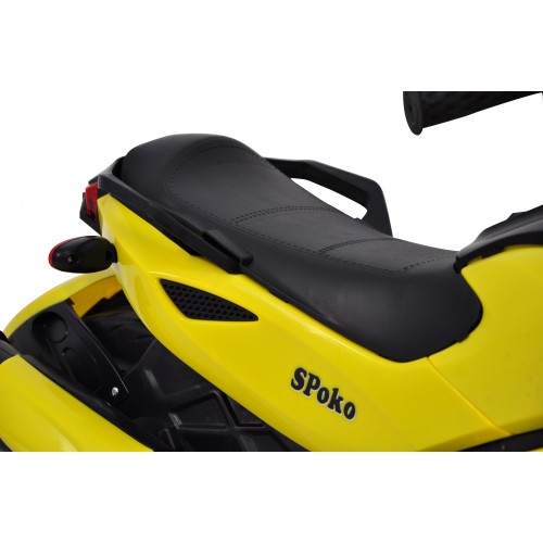 Детский электромотоцикл трицикл Spoko SP-610 желтый